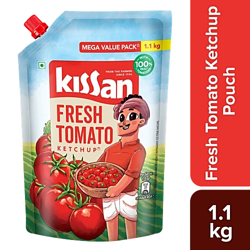 Kissan Fresh Tomato Ketchup, 1.1 kg Pouch